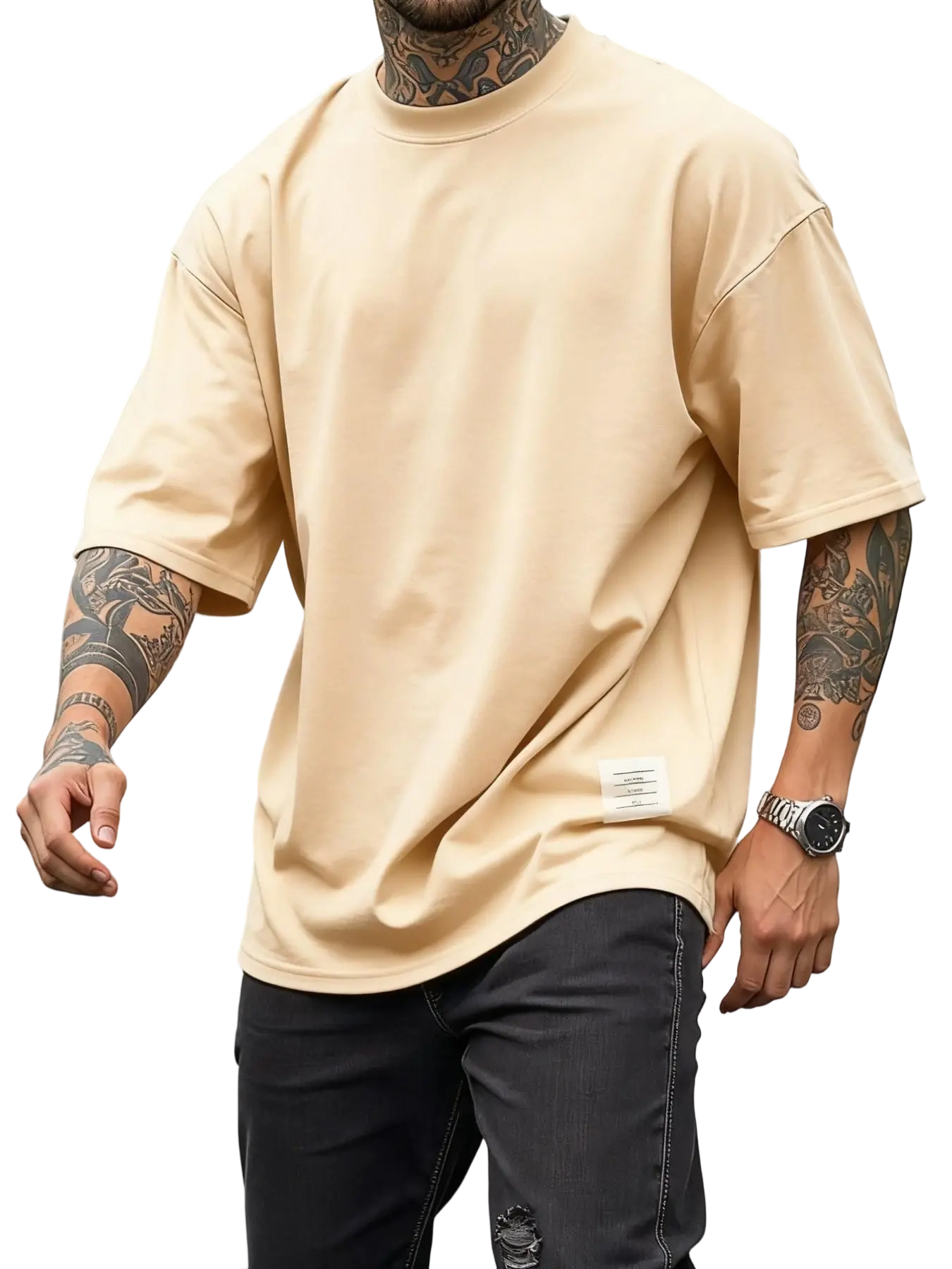 Men's Plus Size Round Neck Short Sleeve Shirt, Ultra Comfortable Everyday Wear, Casual Streetwear Oversized Style, Perfect for Daily Use