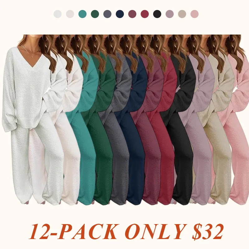 Women's two-piece plush pajamas set