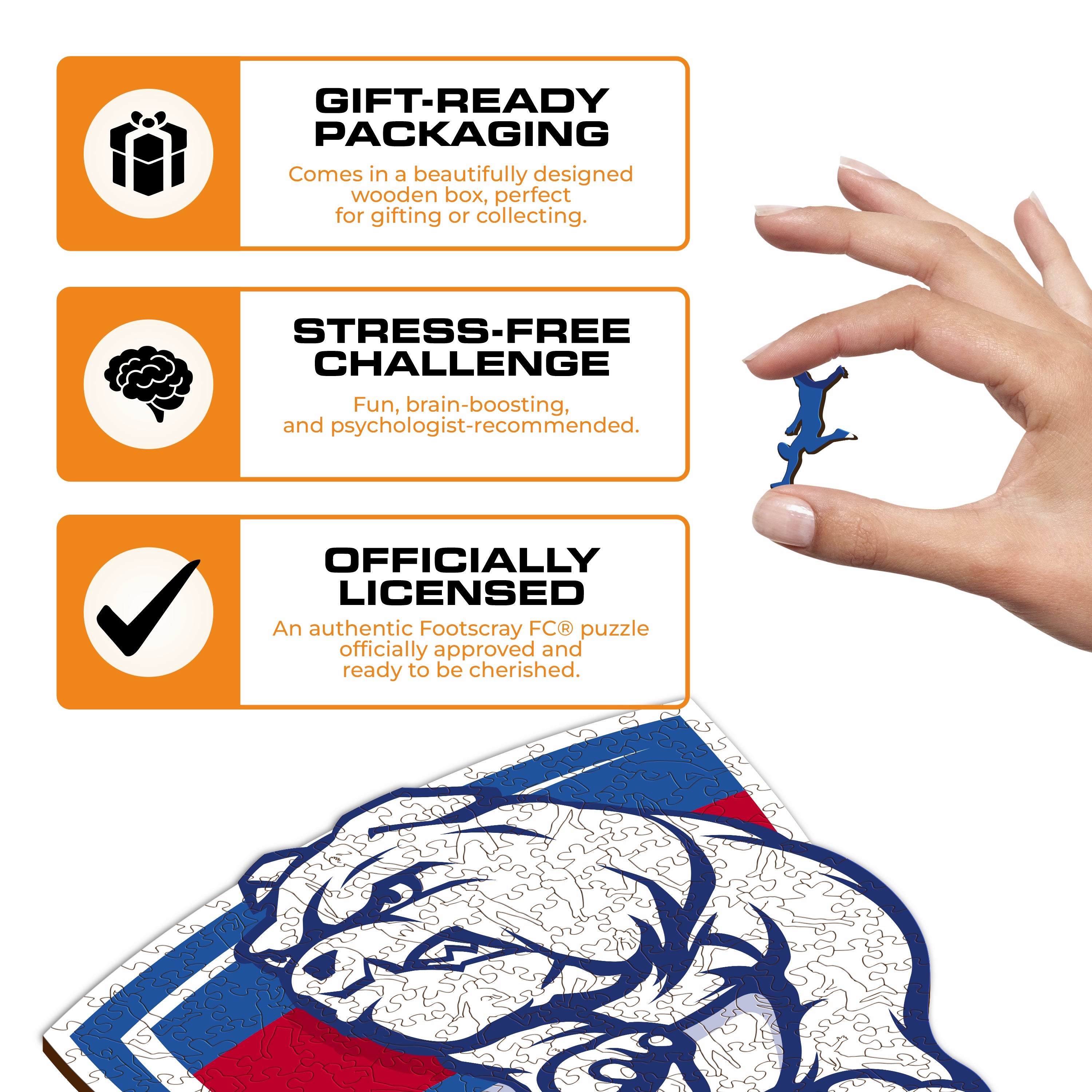 Western Bulldogs Logo - Wooden Puzzle