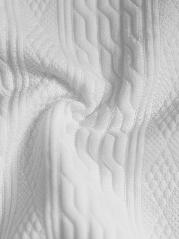 Man's Athleisure Cable Jacquard Set