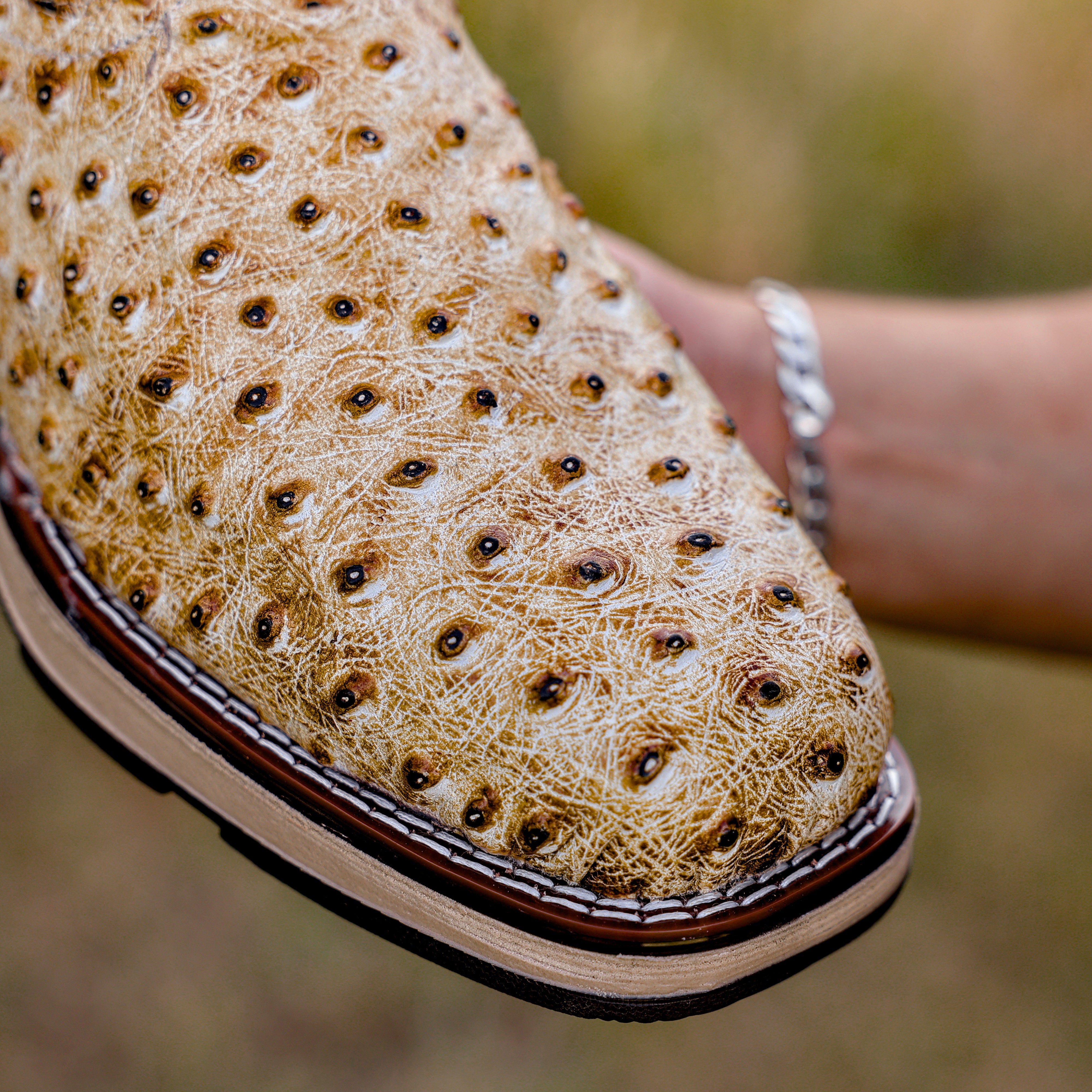 Desert Orix Ostrich Leather Boots With 3D Lightweight Sole - Composite Toe