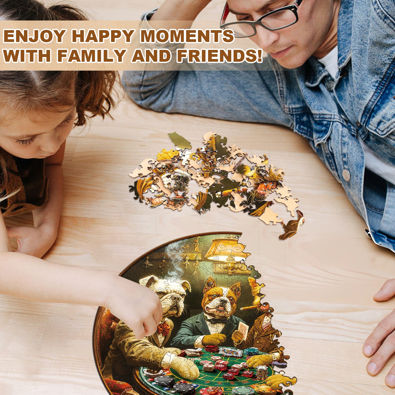 Poker Hound Wooden Jigsaw Puzzle