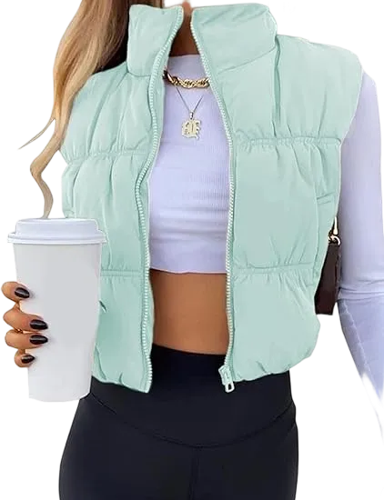 Sleeveless padded puffer vest