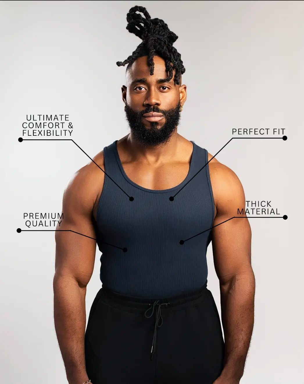 Men'sTank Top | Please Size Up | Cotton and Spandex