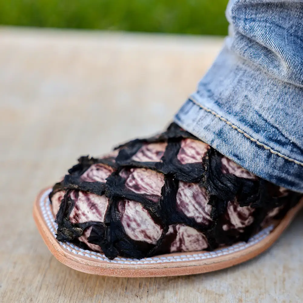 Orix Jumbo Pirarucu Leather Boots - Square Toe