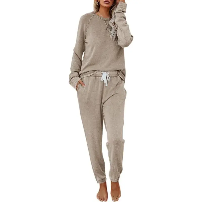 Women's Solid Sweatsuit Set 2 Piece