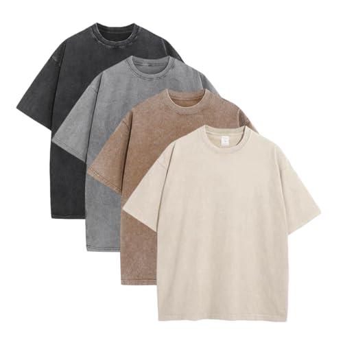 Men’s Vintage Oversized Heavyweight Cotton T-Shirt Pack