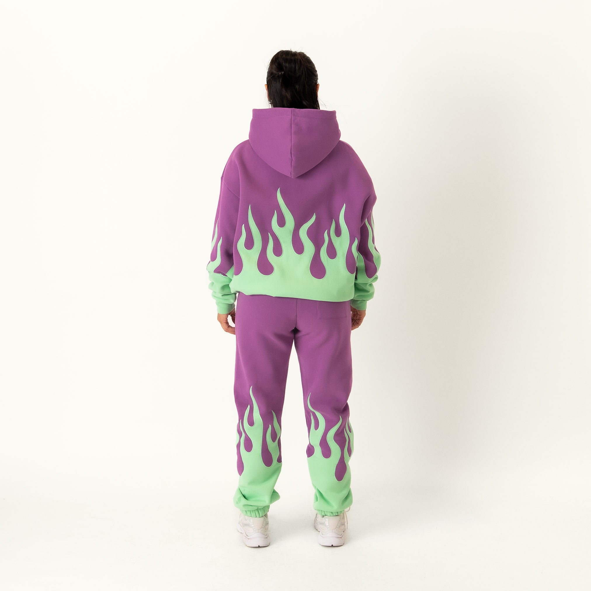PREMIUM HEATER SWEATS - PURPLE / GREEN