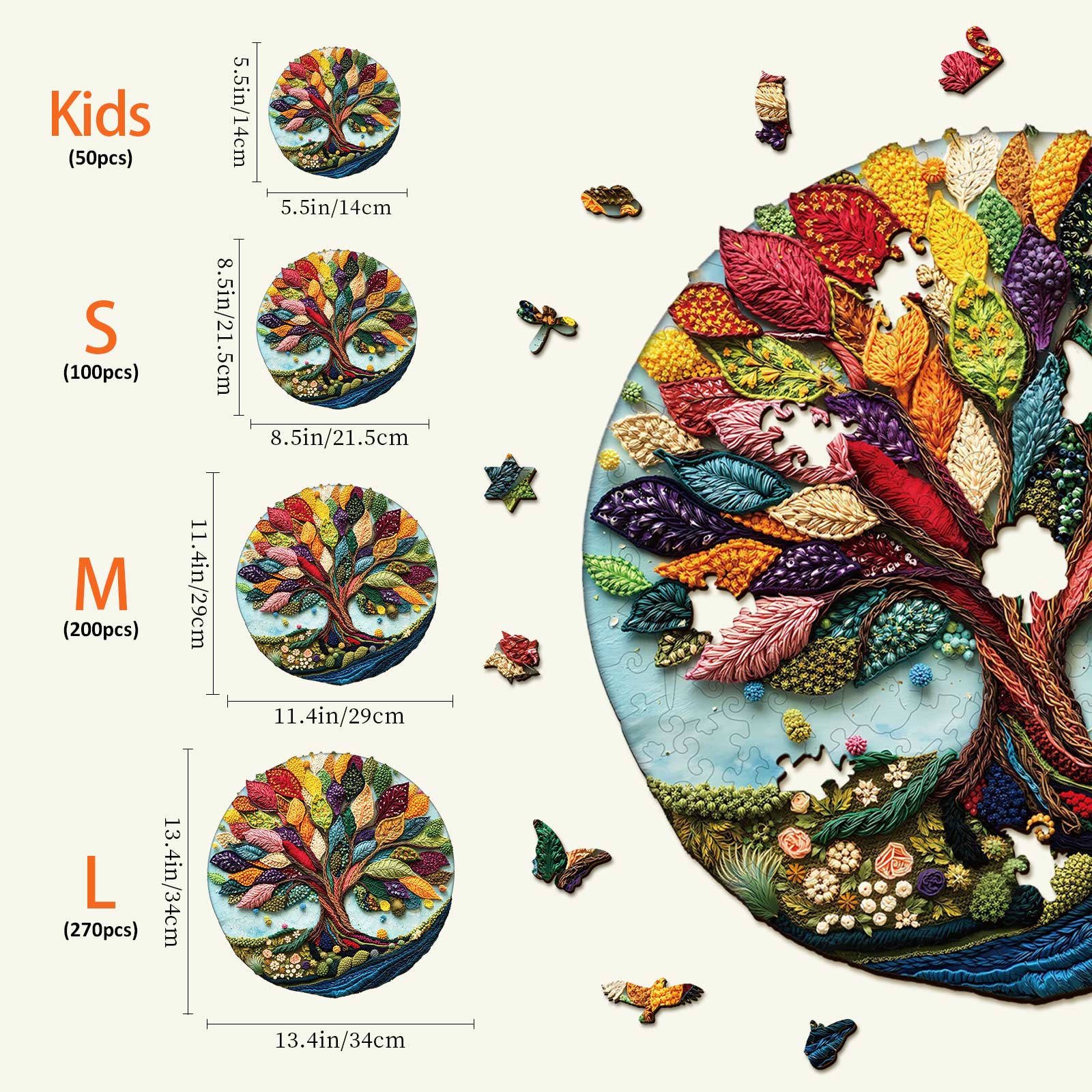 Fibrous Life Tree Wooden Jigsaw Puzzle