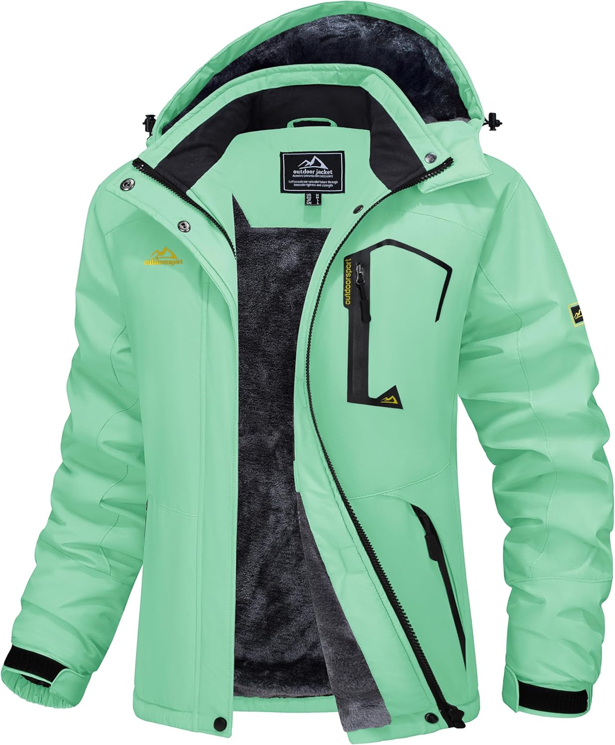 Ski Jacket Waterproof Insulated Snow Coat with Hood