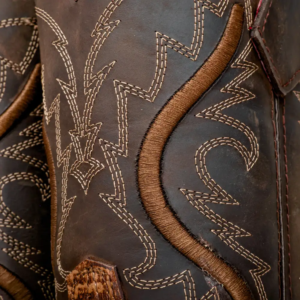 Honey Hand-Tooled Leather Boots With 3D Lightweight Sole - Composite Toe