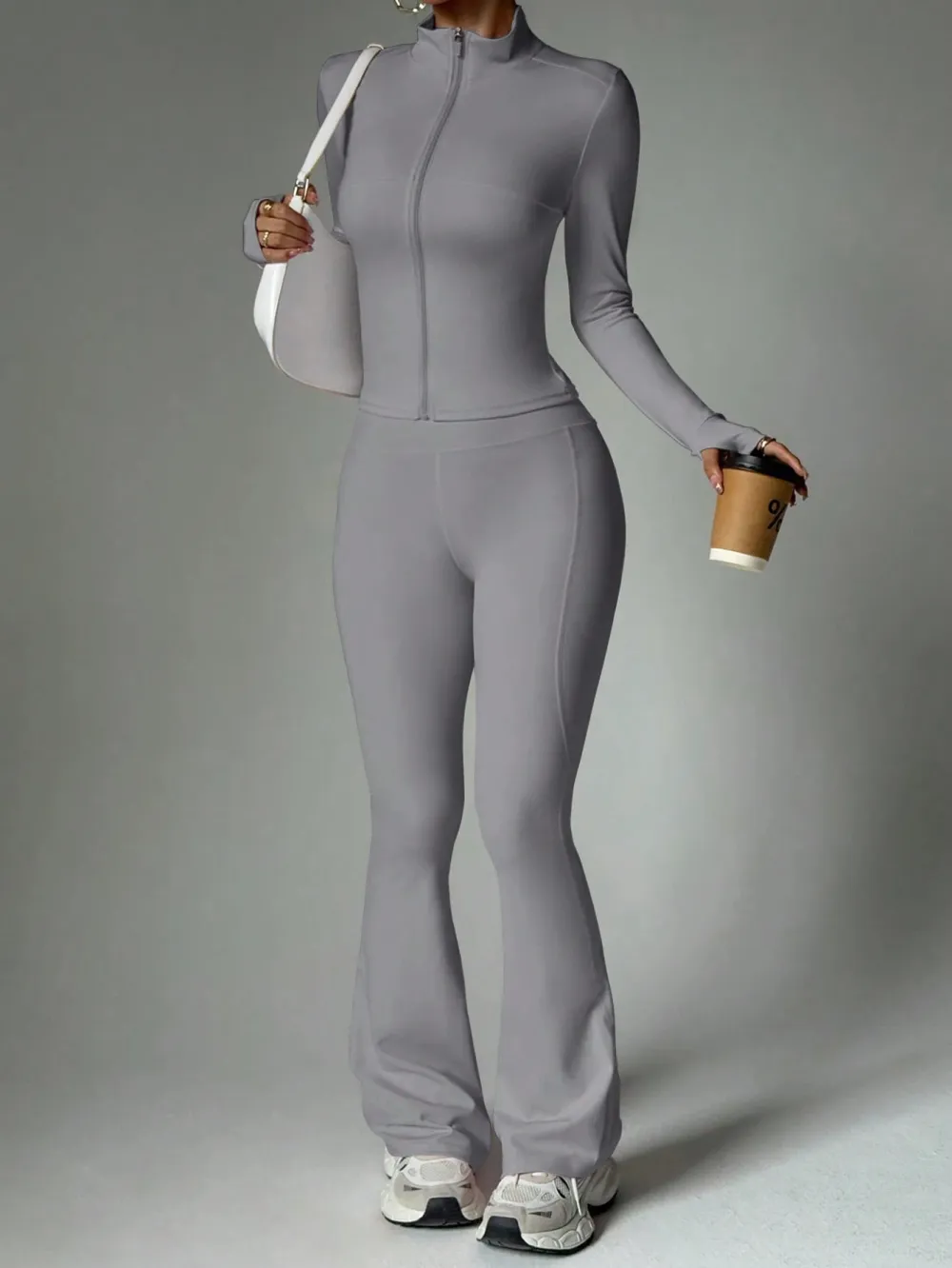 Women's Street Style 2-Piece Bodycon Activewear Set