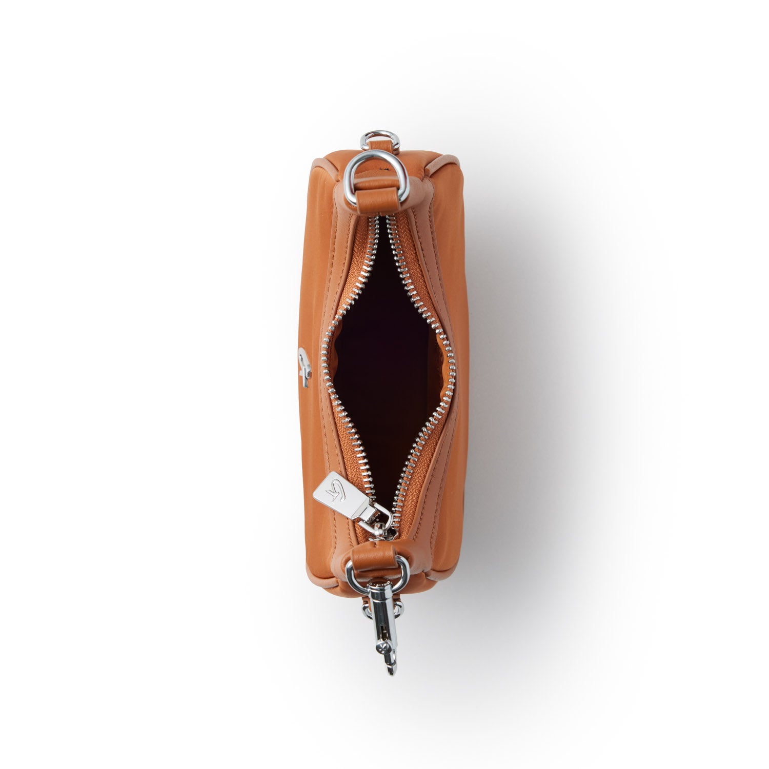 NANO NYLON HOBO BAG - BROWN