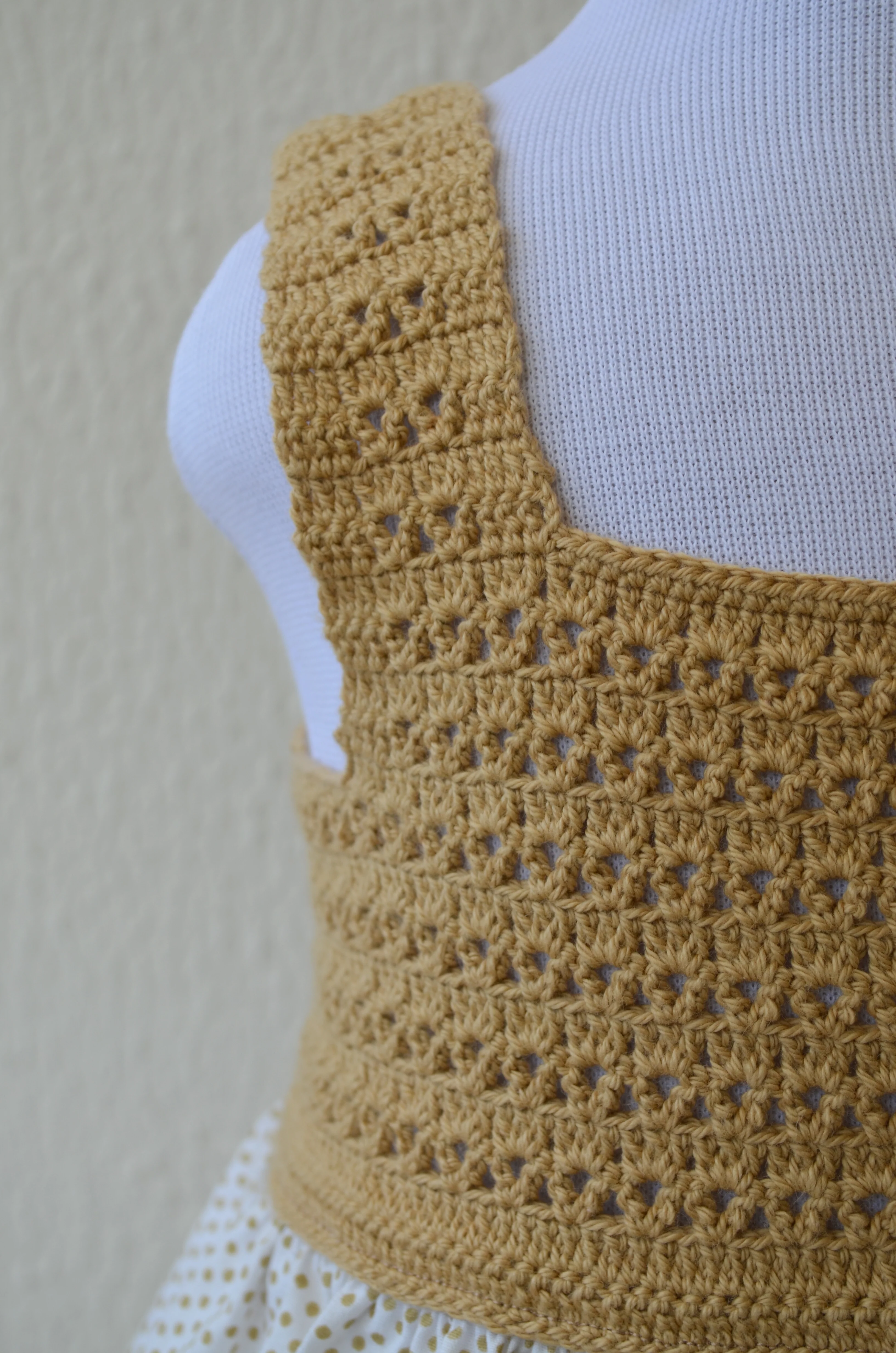 Beige Polka Dot Dress