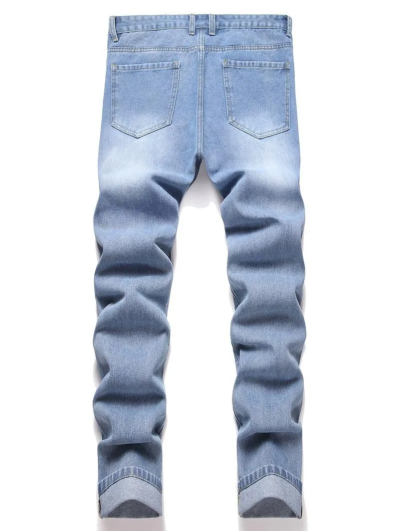 Men's slim-fit fashionable jeans