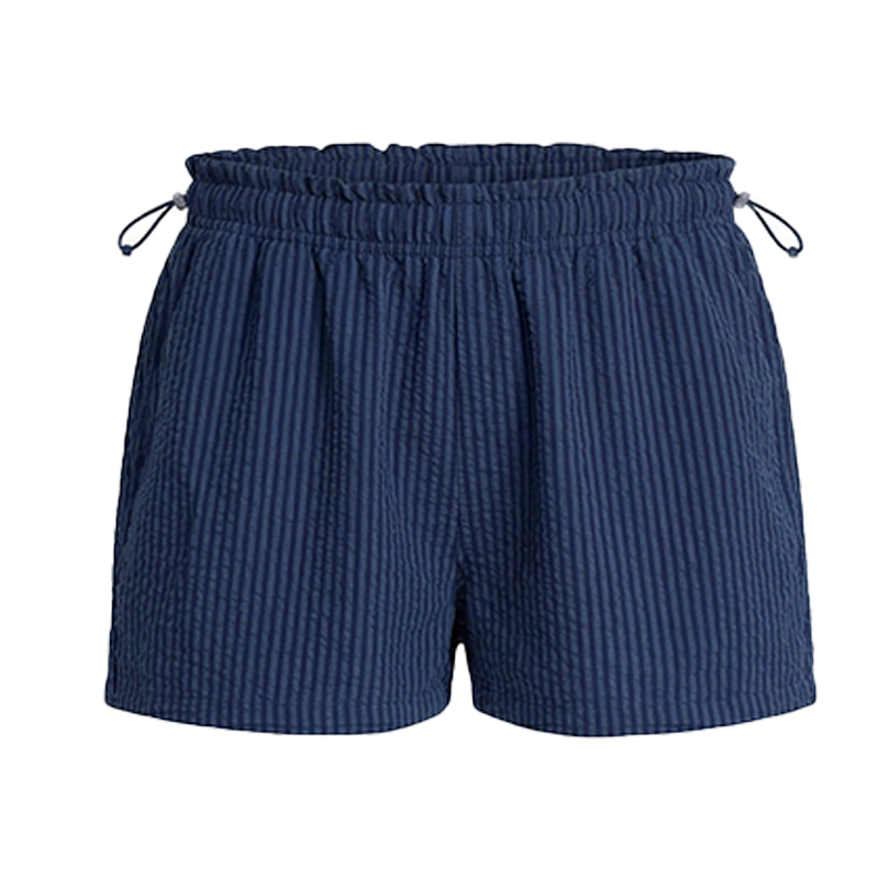 Women's Striped Seersucker Bungee Shorts, 2