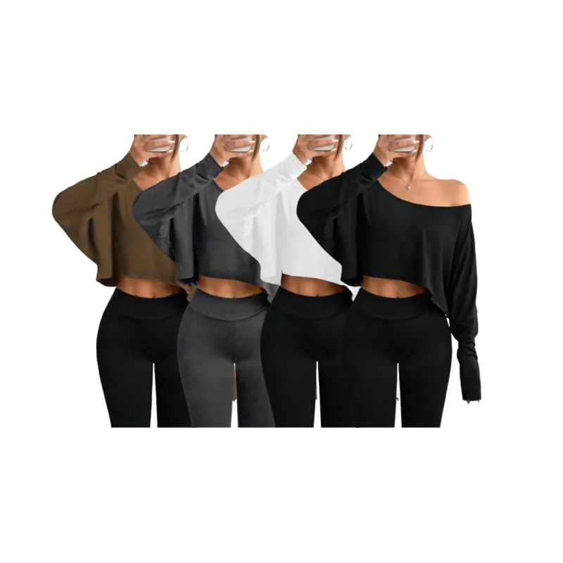 Women's Solid Off Shoulder Tee