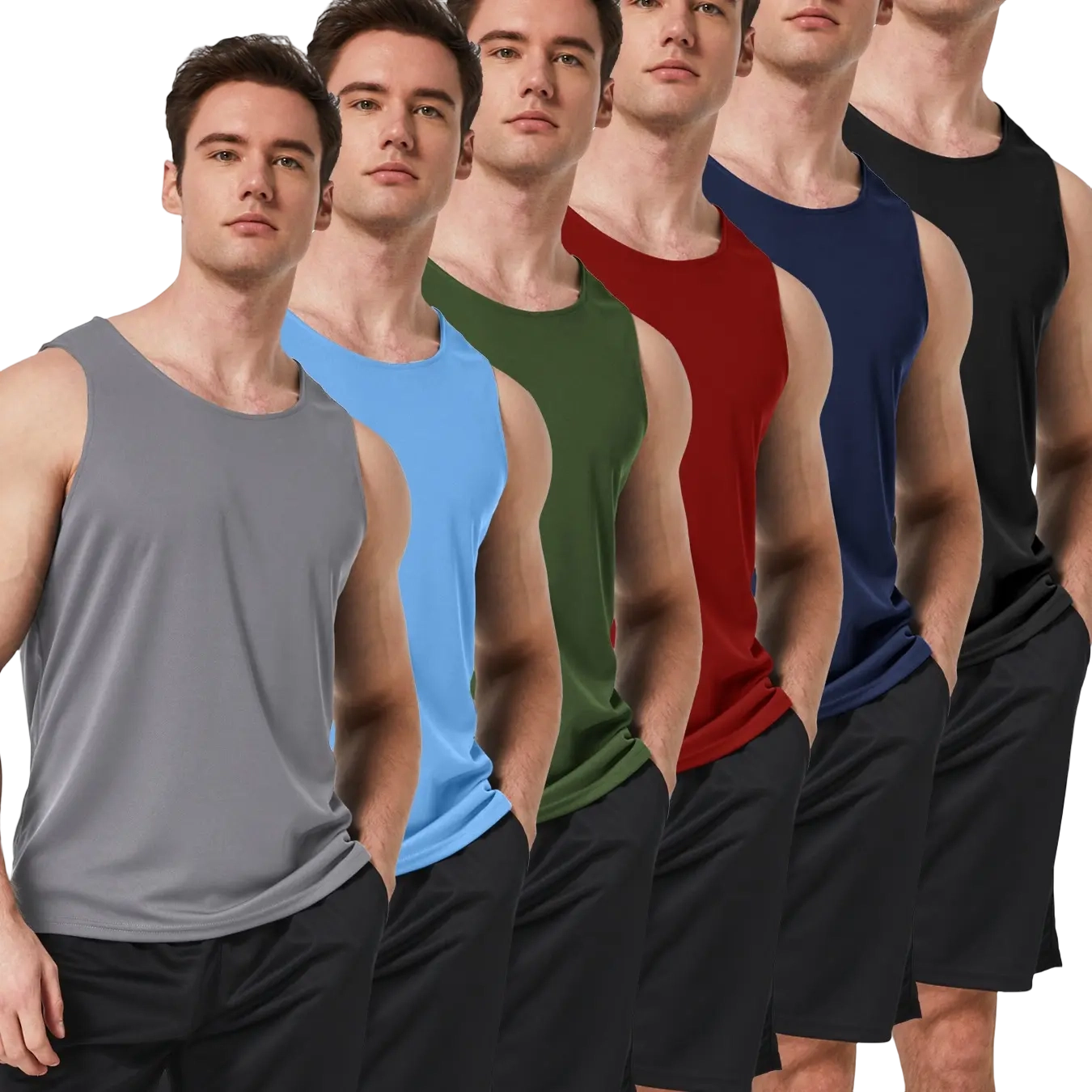 Men's Quick Dry Workout Tank Tops Breathable Gym Sleeveless Muscle Shirts for Active Men Lightweight Activewear dealsforyoudays