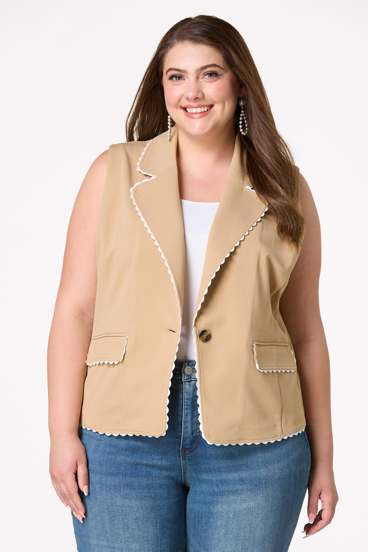 Plus Size Ric Rac Vest