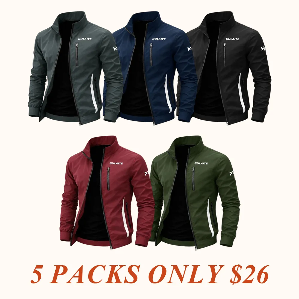 Men's spliced contrasting letter racing jacket,