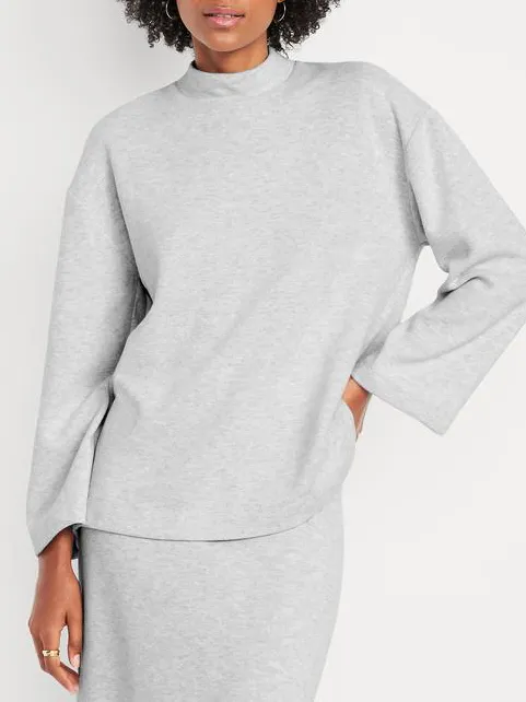Women's Cozy Mock-Neck Tunic Sweater