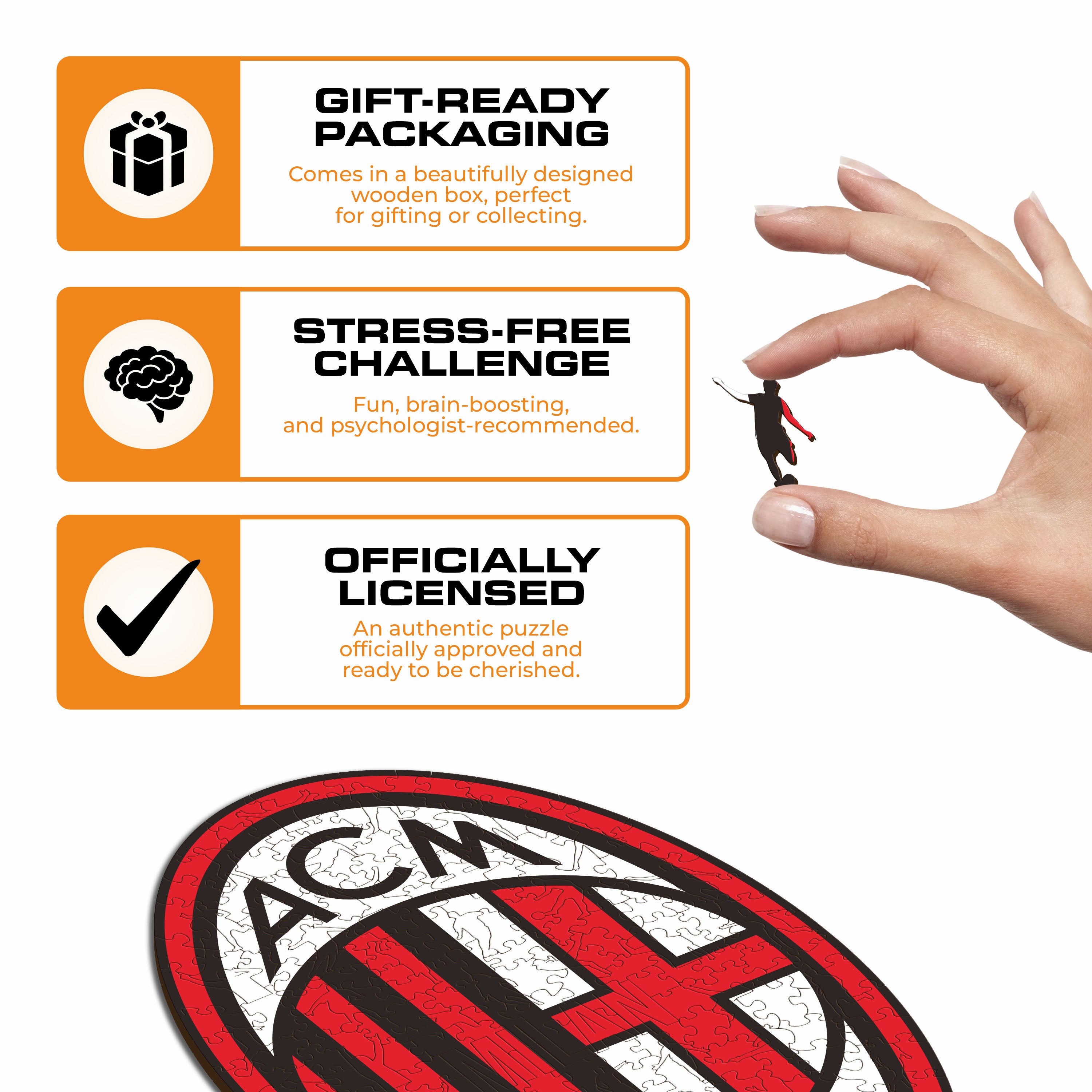 AC Milan® Logo - Wooden Puzzle