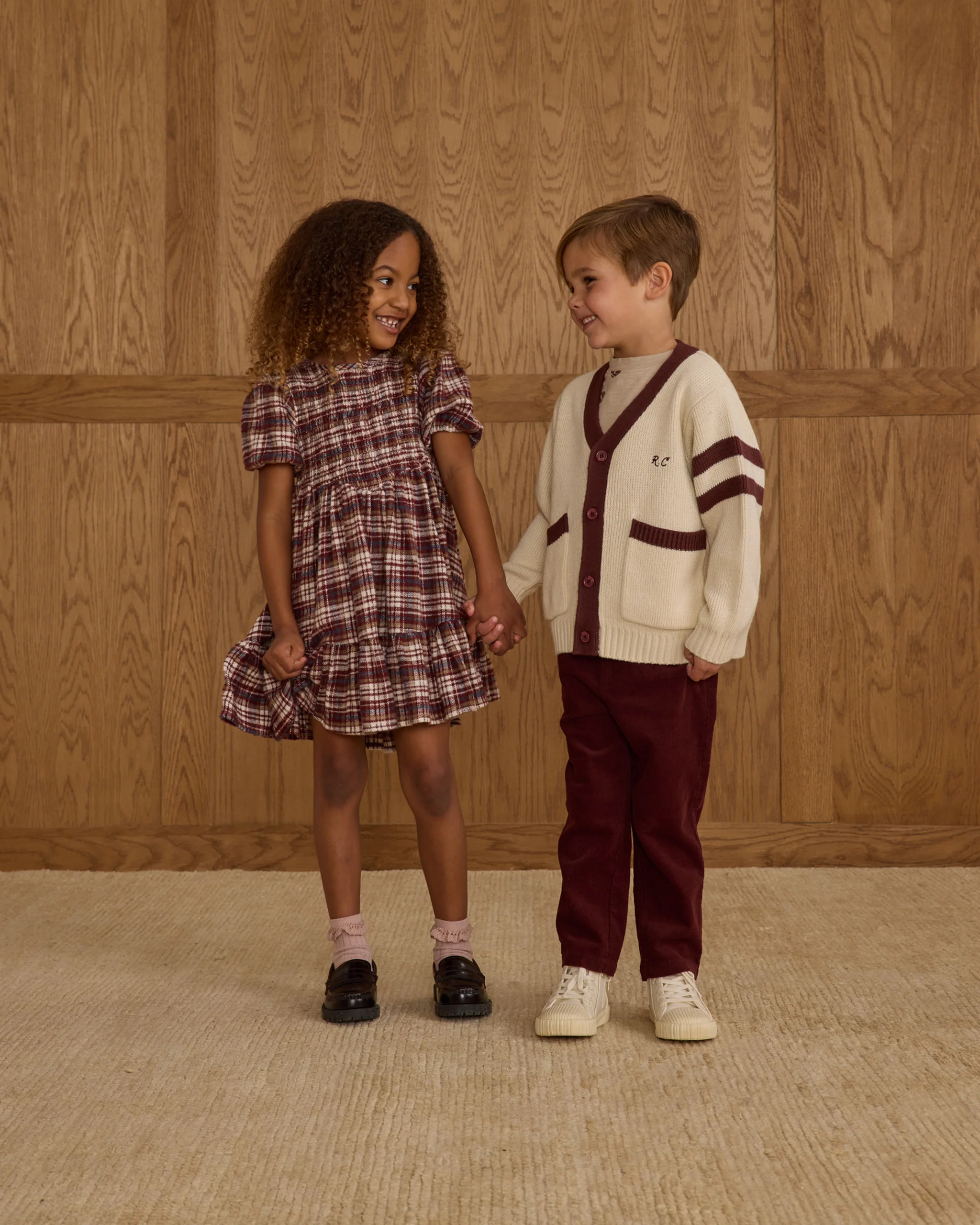 India Dress || Burgundy Plaid