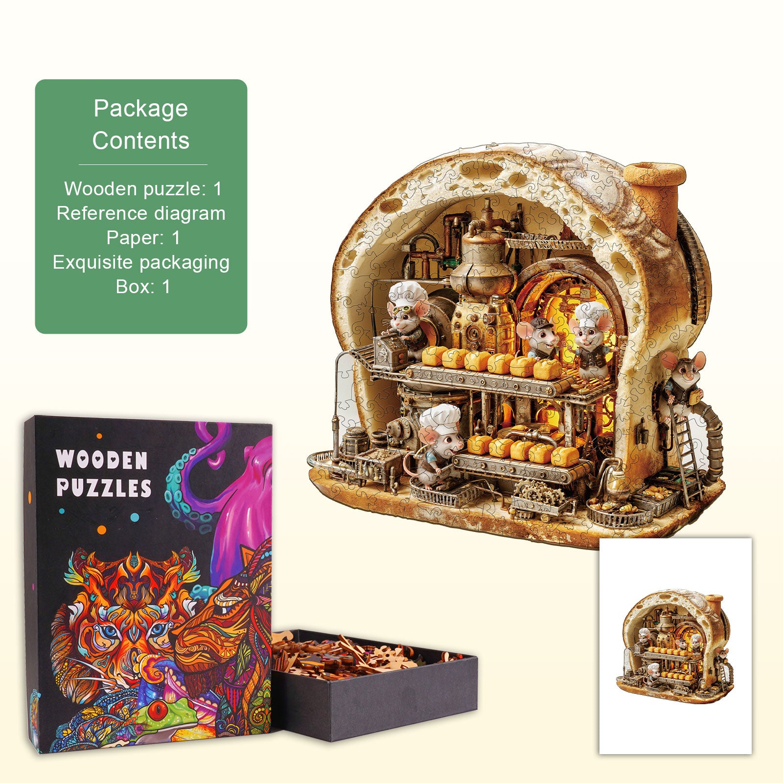 Mouse Bakery Wooden Jigsaw Puzzle