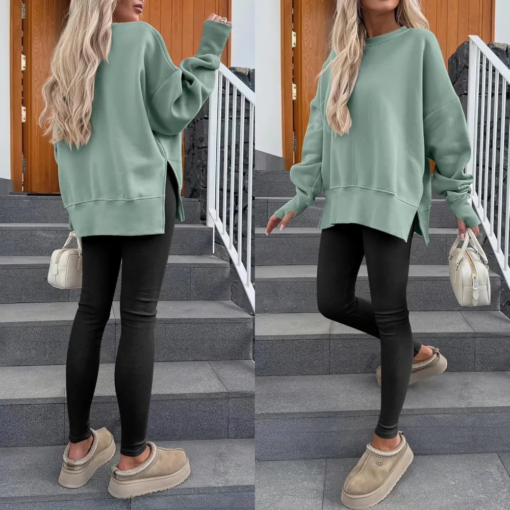 Women Oversized Sweatshirts Thumbhole Long Sleeve Hoodies Shirts