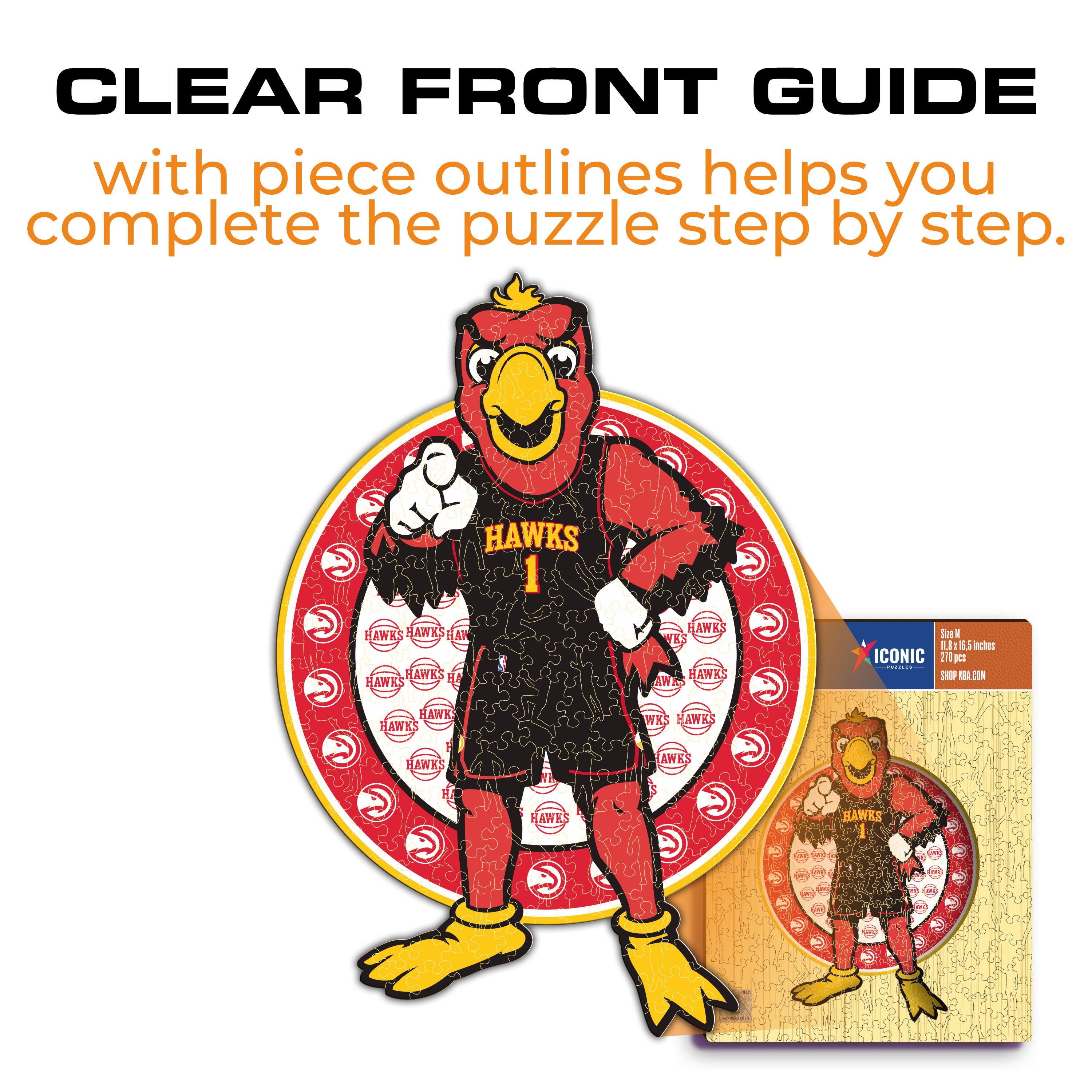 Atlanta Hawks™ Mascot - Wooden Puzzle