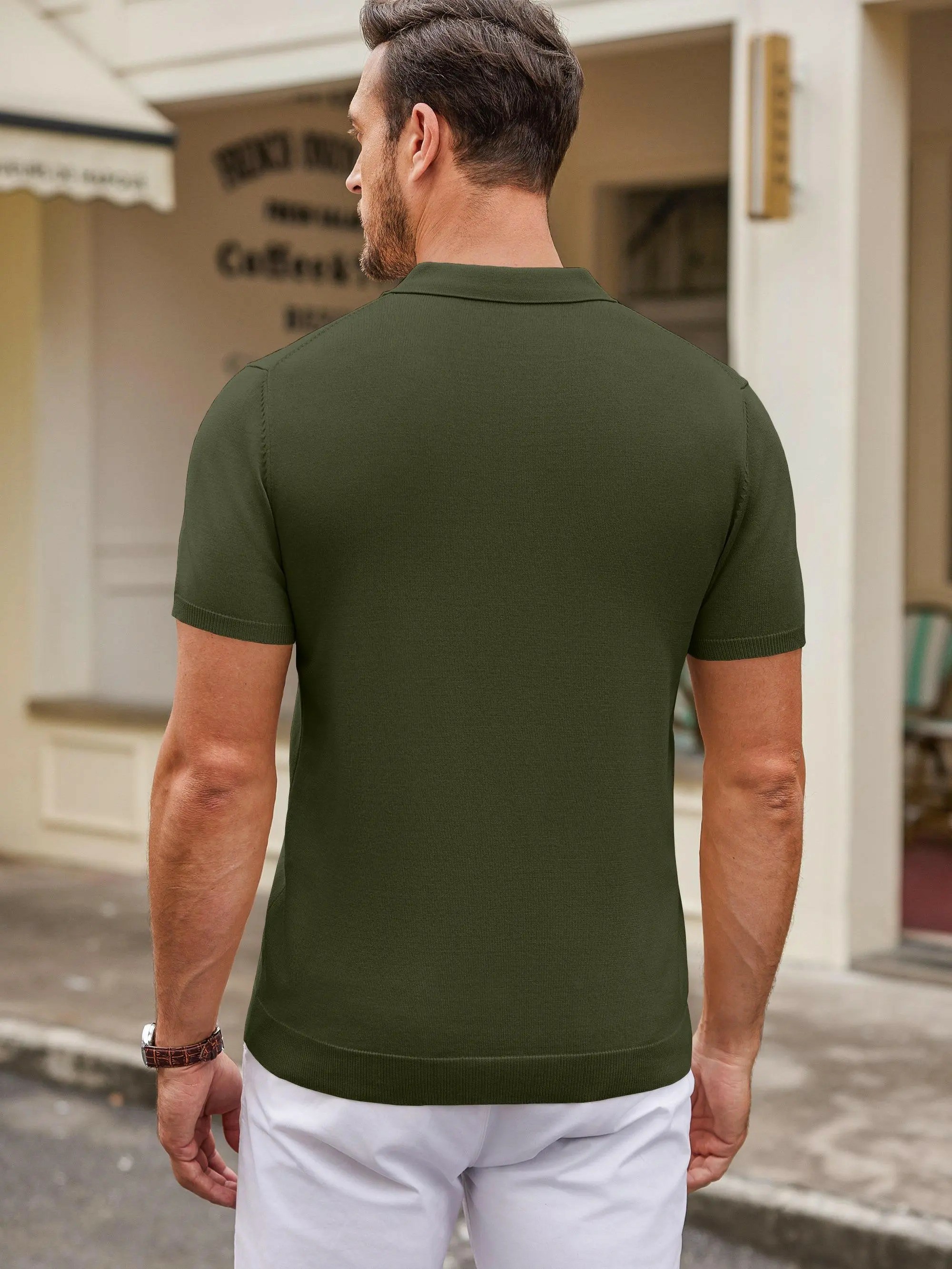 Men's Premium Stretch-Knit Performance Polo Shirt (Fitted Cut)