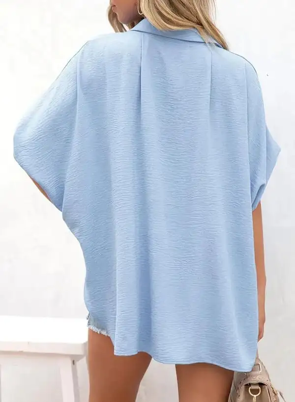 Women's Casual Button Short Sleeve (Less than $3 each!)