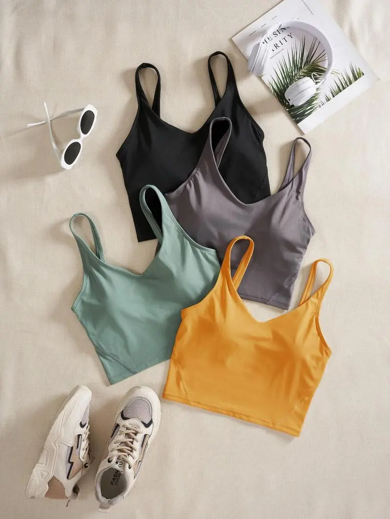 Women's Solid Backless Sports Bra(Less than $3 each!)