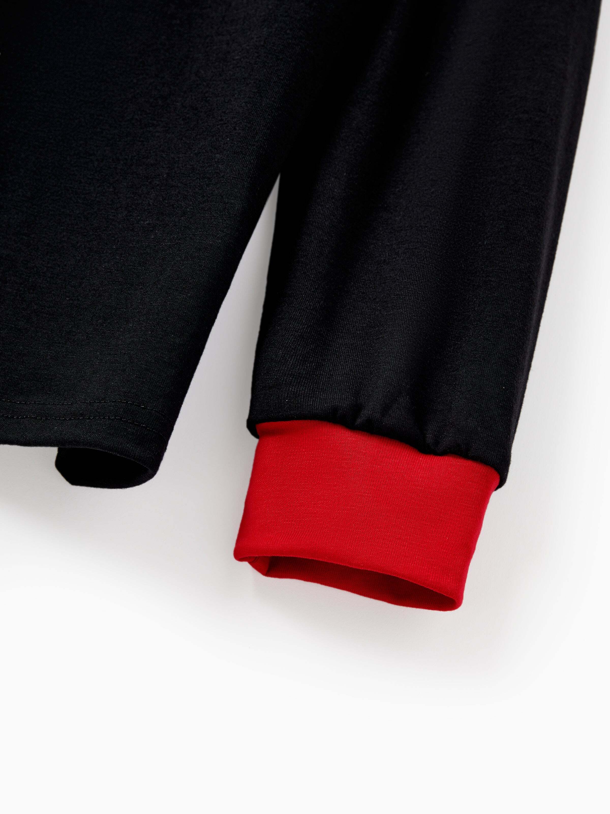 Christmas Matching Family Pajamas Set Elf Print PJS with Christmas Socks Black