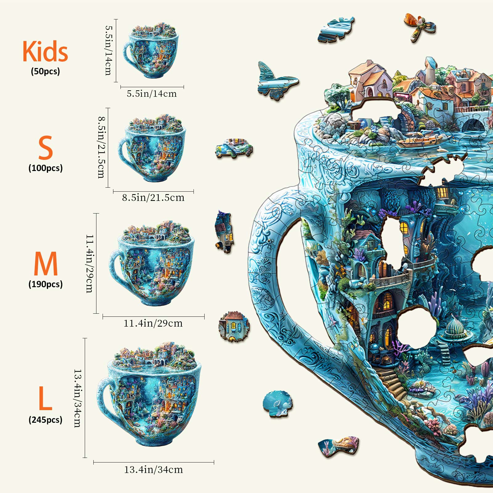 Ocean Mug Wooden Jigsaw Puzzle