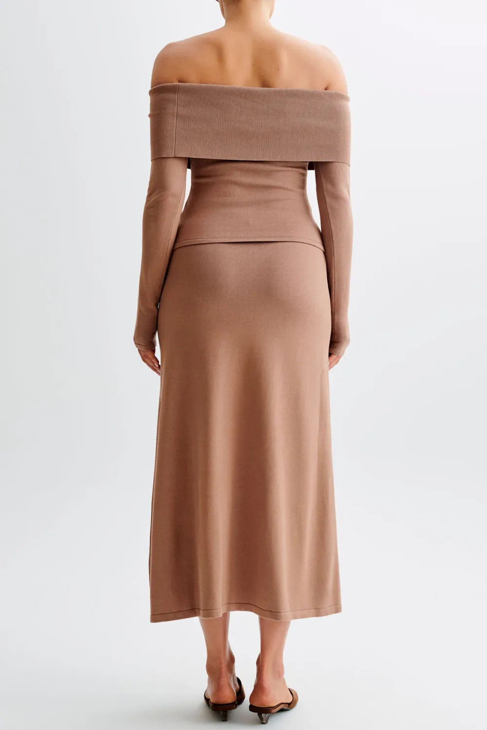 Buttoned Off Shoulder Knit Top