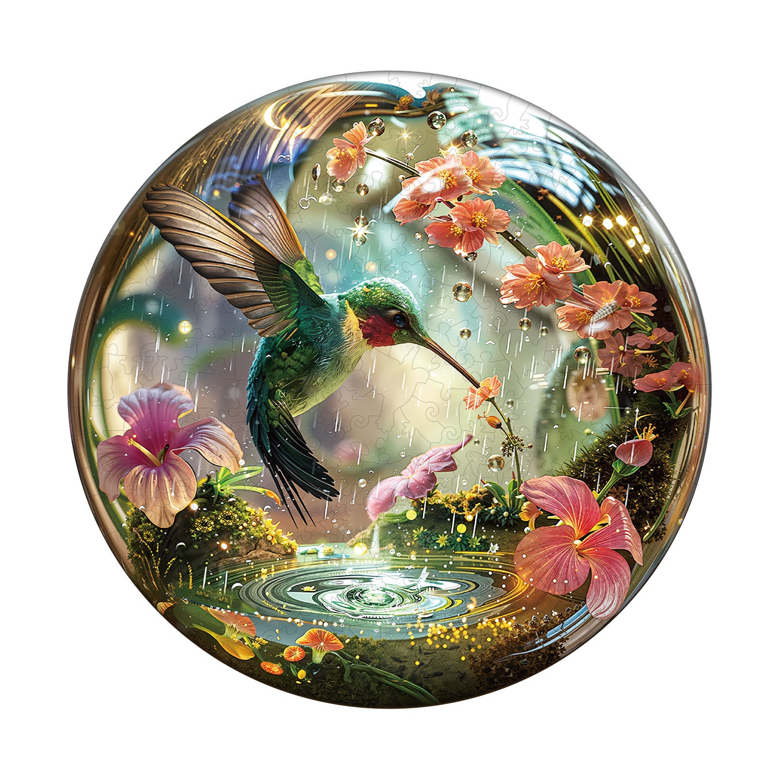 Hummy Raindrop Wooden Jigsaw Puzzle