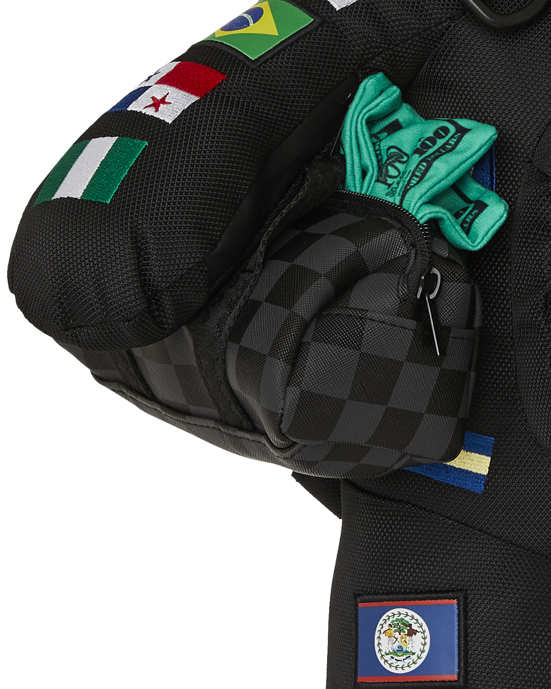 JAMES FIRST CLASS GLOBAL FLAGS MONEYBEAR BACKPACK