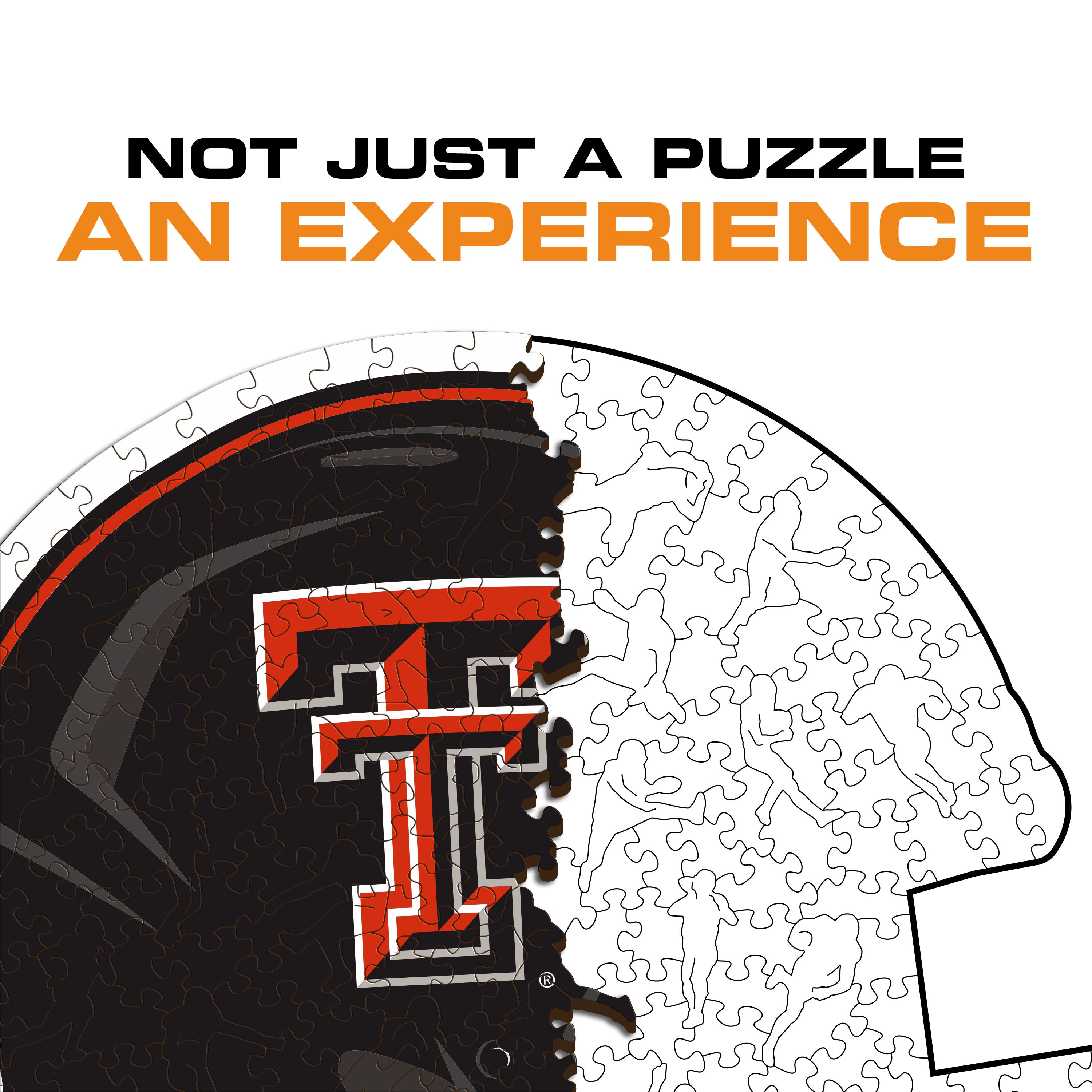 Texas Tech University Helmet - Wooden Puzzle
