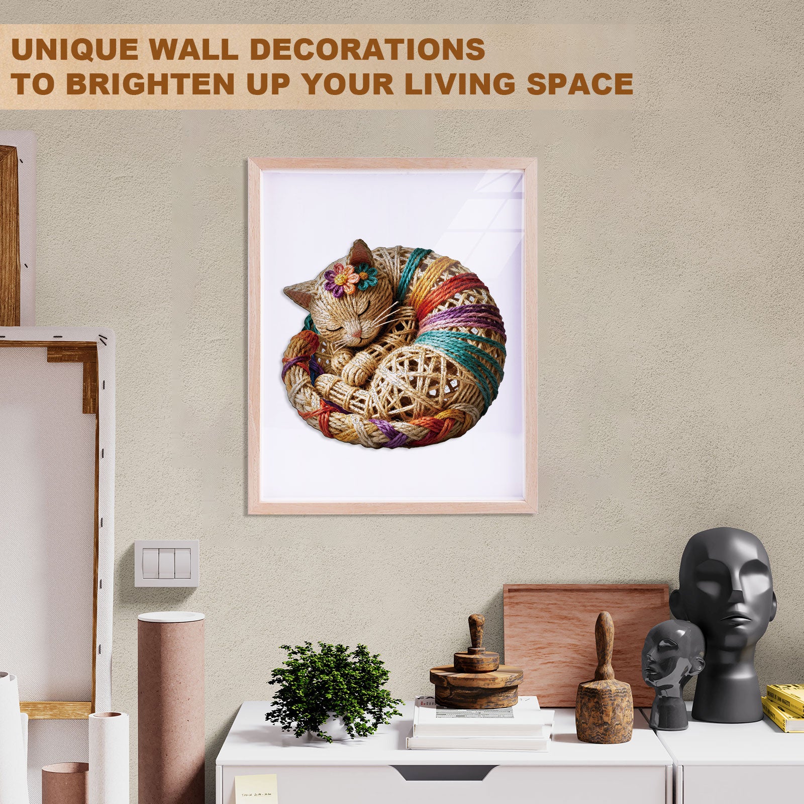 Twine Cat Wooden Jigsaw Puzzle