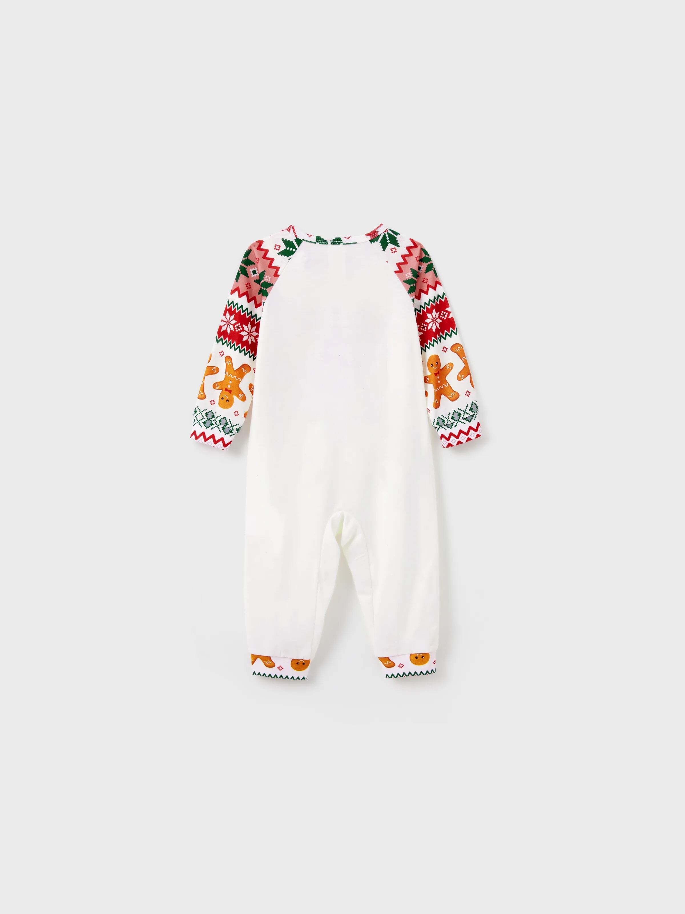 Christmas Pajamas Family Matching Santa's Cookies Gingerbread Man Pattern Pajamas Sets with Christmas Socks MultiColour