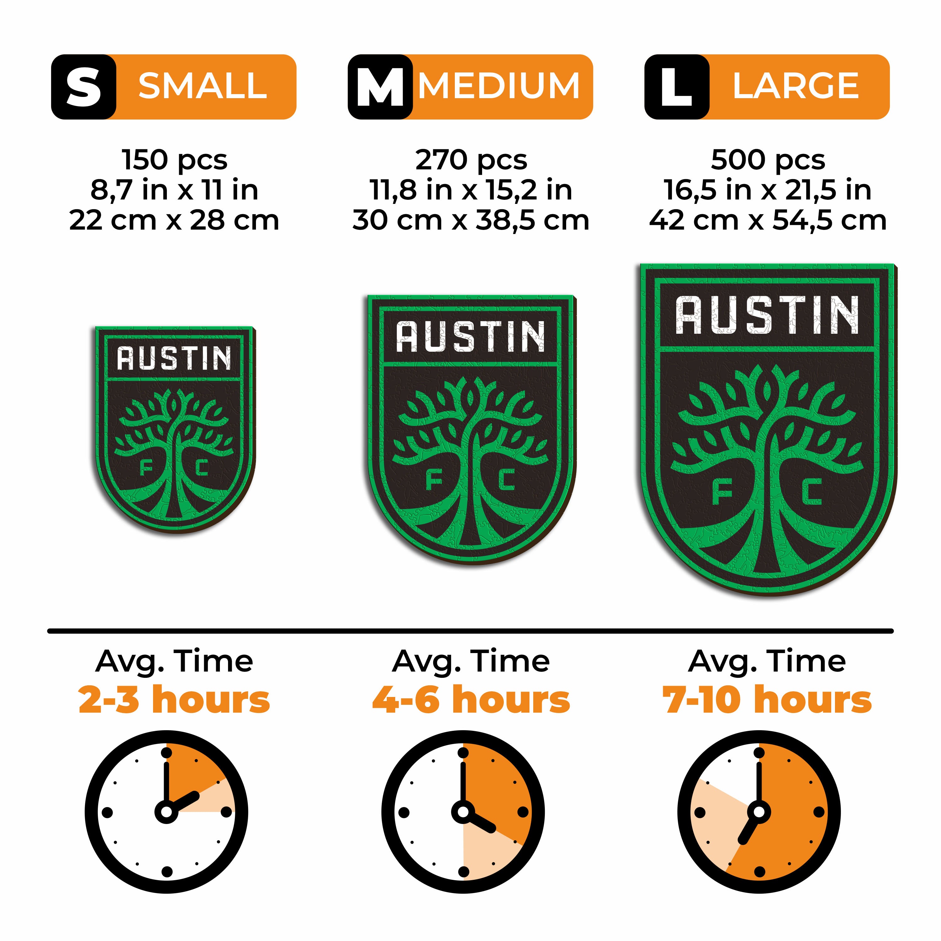 Austin FC® Logo - Wooden Puzzle