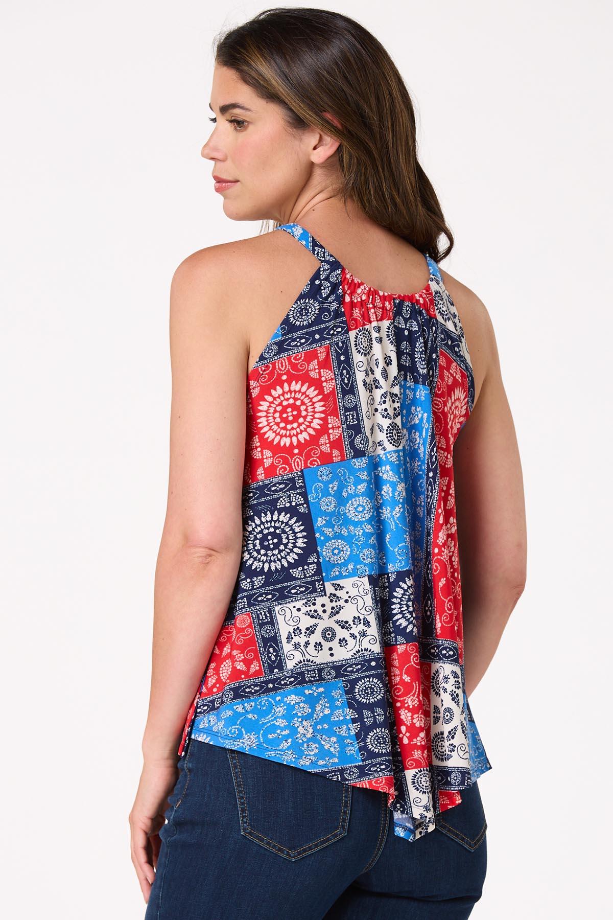 Patriotic Paisley Bandana Tank
