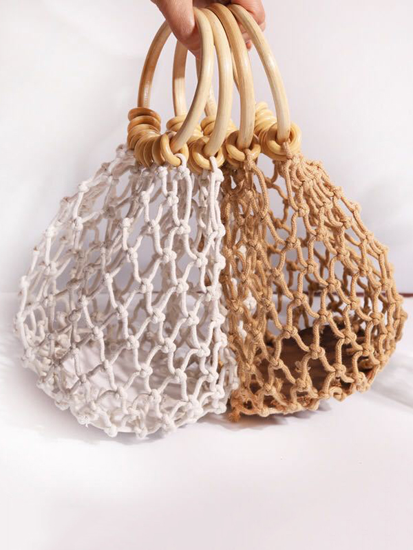 Hollow Split-Joint Woven Handbags Bags