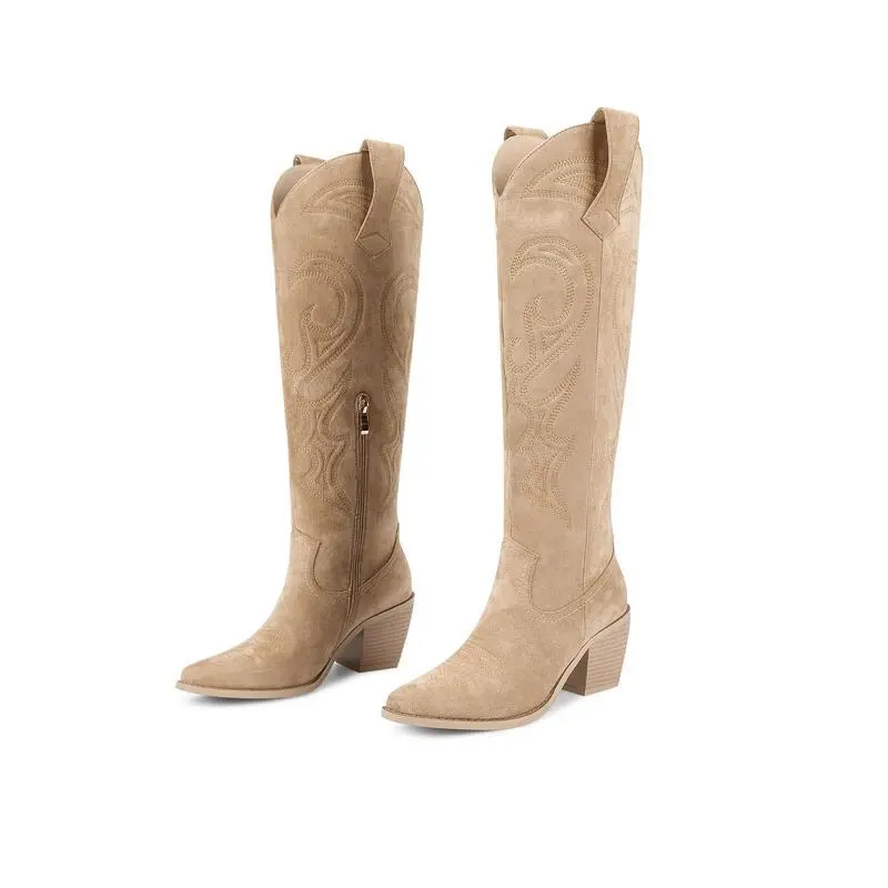 Knee High Cowboy Cowgirl Boots For Women