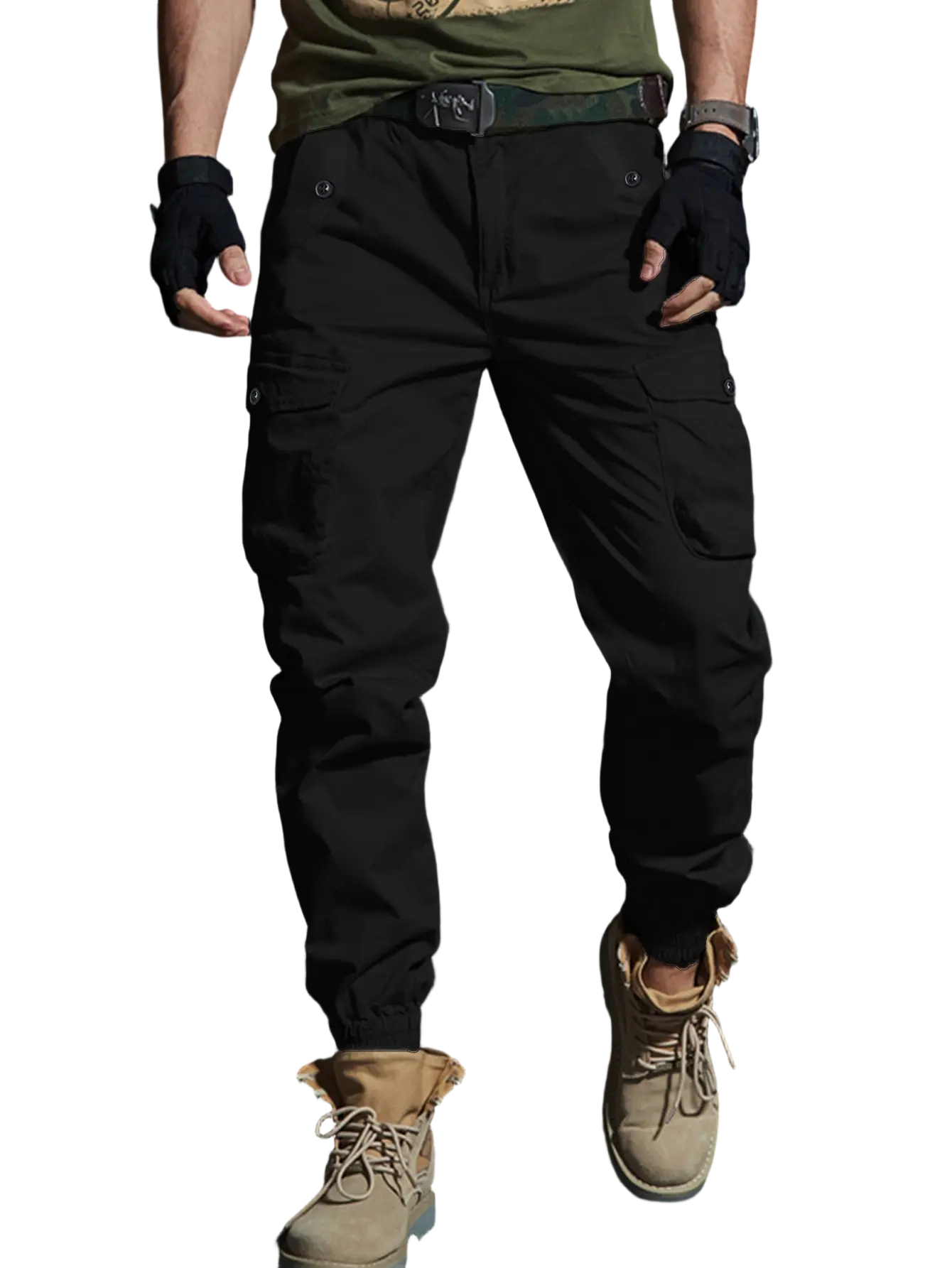 Tactical Cargo Joggers with Multi-Pocket Design - Rugged Style for Outdoor & Urban Adventures