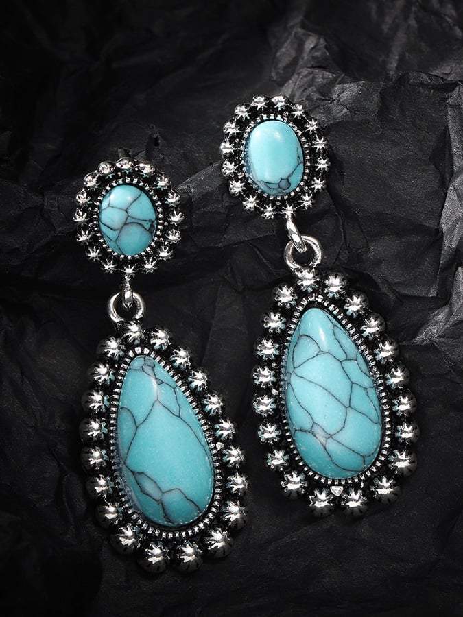 Vintage Western Turquoise Earrings