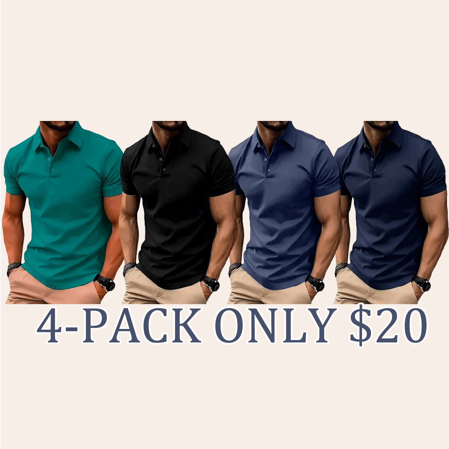 Men’s Classic Polo Shirt – Summer Casual & Business Essential