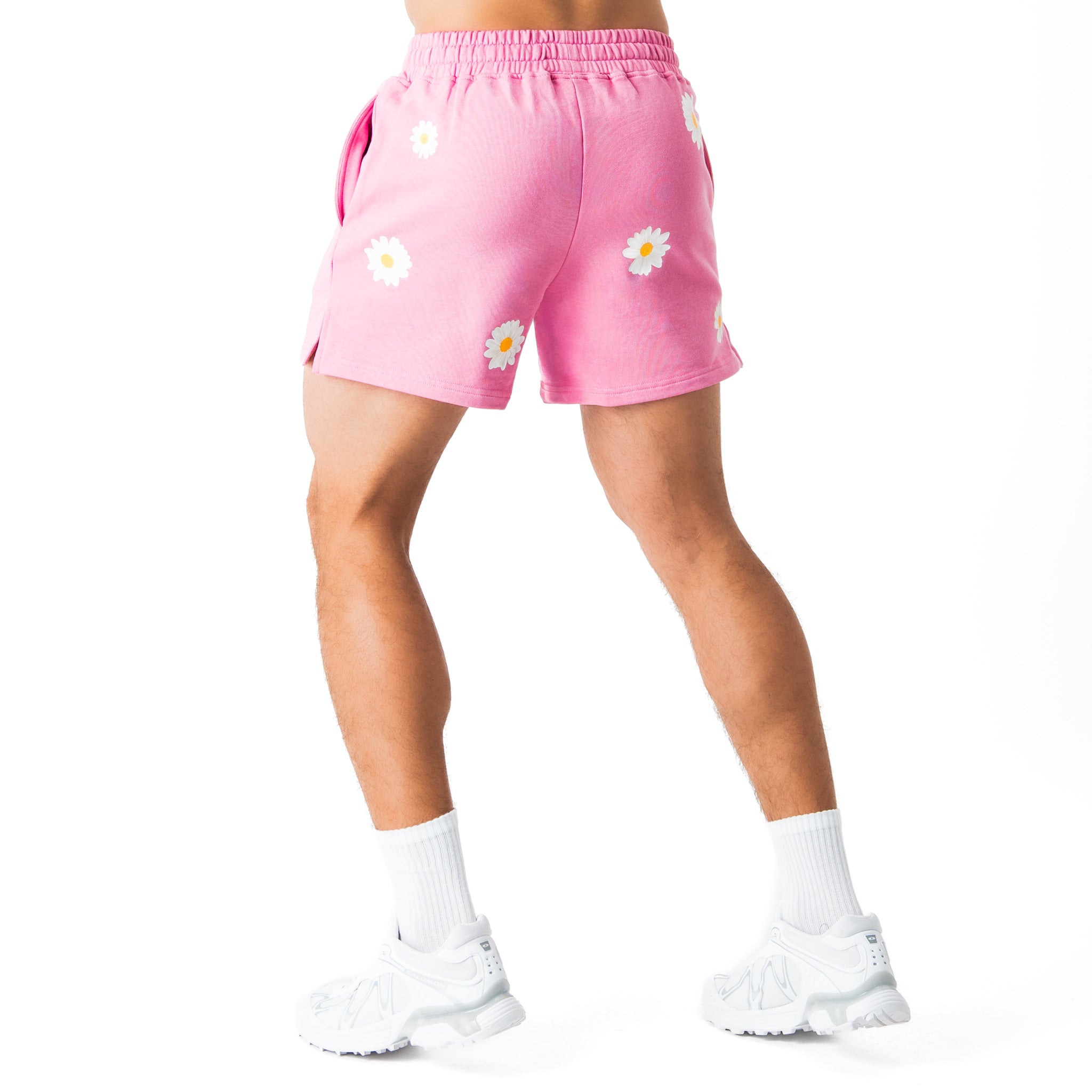 COTTON SHORTS (MID THIGH CUT) DAISY - PINK