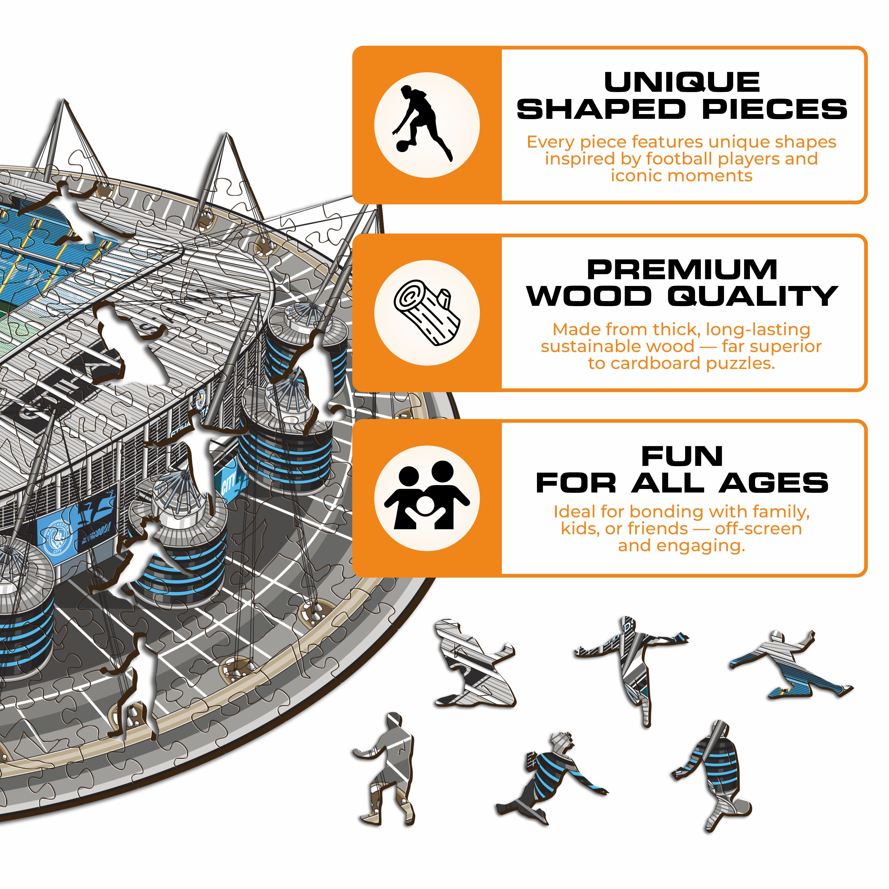 Man City FC® Etihad Stadium - Wooden Puzzle